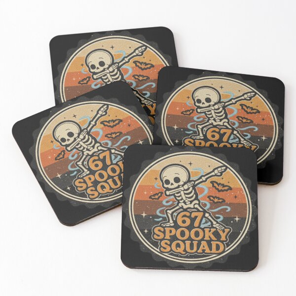 Item preview, 67 Spooky Squad Skeleton Surfing Retro Halloween Design For Fall Lovers Birthday Fans And Ghost Enthusiasts designed and sold by ArtDesignTp.