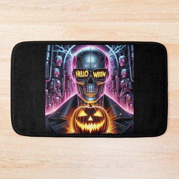 Item preview, Cyberpunk Skeleton Neon Pumpkin Army designed and sold by Voodoo Store Paranormal Collections.