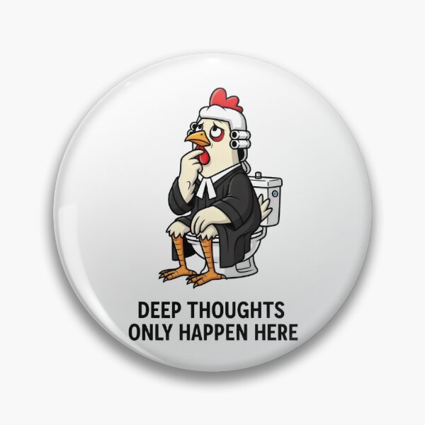 Item preview, “Deep Thoughts Only Happen Here” Philosophical Chicken – Gift for Thinkers designed and sold by Luminari Creations.