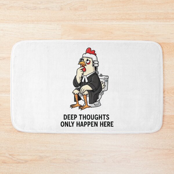 Item preview, “Deep Thoughts Only Happen Here” Philosophical Chicken – Gift for Thinkers designed and sold by Luminari Creations.