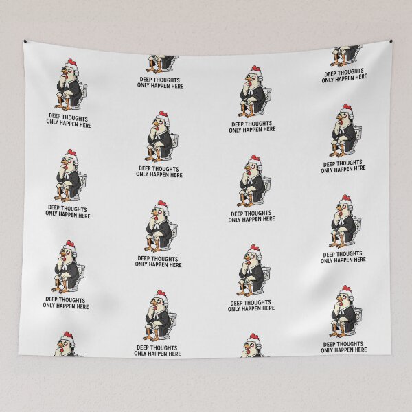 Item preview, “Deep Thoughts Only Happen Here” Philosophical Chicken – Gift for Thinkers designed and sold by Luminari Creations.