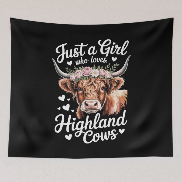 Item preview, Just a Girl Who Loves Highland Cows Scottish Highland Cows designed and sold by Gogetgiggles.