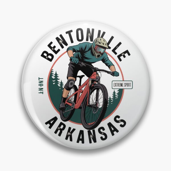Item preview, Bentonville Arkansas Mountain Biking Vintage Extreme Sports Design designed and sold by VividOrganica.