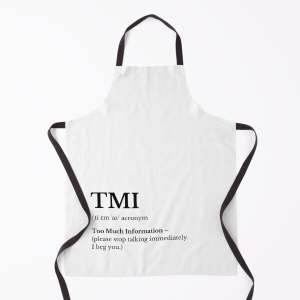 Item preview, TMI Acronym Funny Minimalist Typography - White Text designed and sold by HasHs.