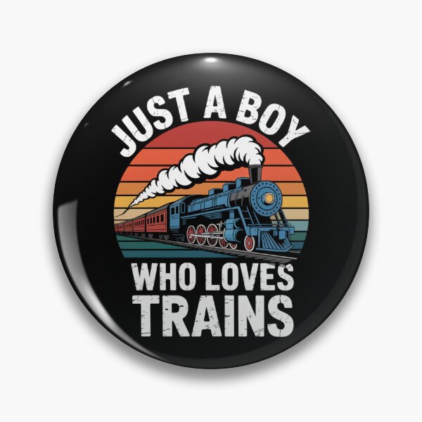 Item preview, Kids Just A Boy Who Loves Trains - Funny Trains Lovers Graphic designed and sold by Gogetgiggles.