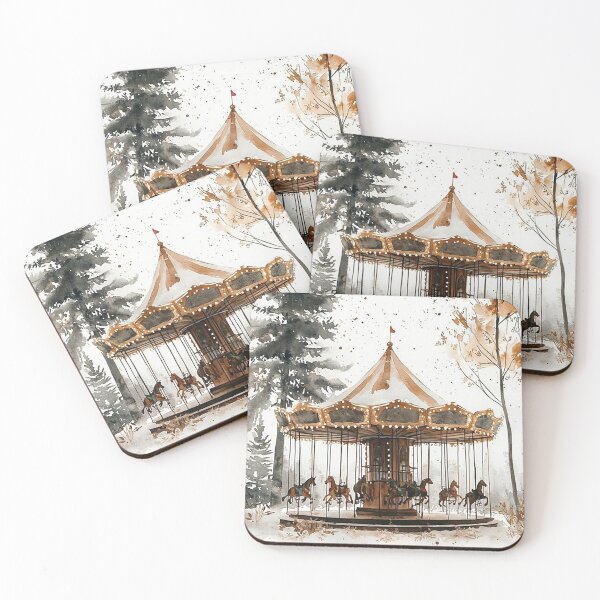 Item preview, The Carousel in Winter – A Tale of Stillness and Time designed and sold by TT Design & Creative Studio.