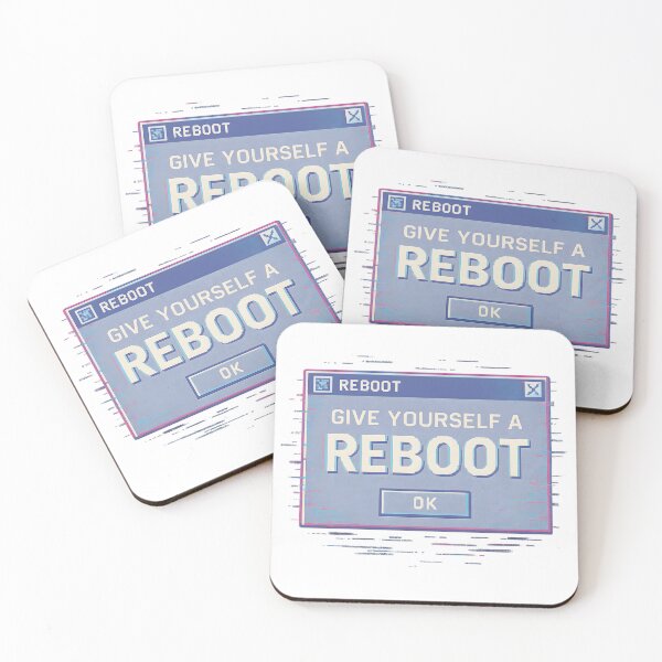 Item preview, Give Yourself a Reboot • Retro Glitch Motivation • Digital Self-Care Art designed and sold by Ordinarytees.