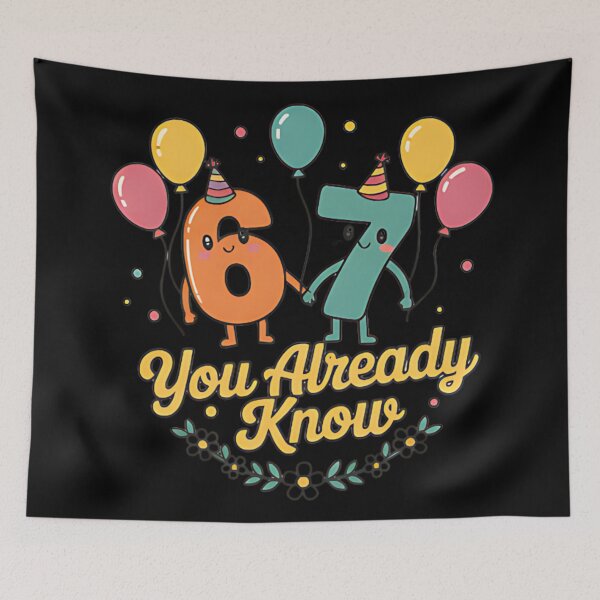Artikelvorschau, 67 Sie kennen bereits blaue Luftballons. Lustiges Retro-Geburtstagsdesign für Feierfans und Partyliebhaber entworfen und verkauft von ArtDesignTp.
