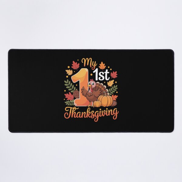 Item preview, My First Thanksgiving - Cute Happy Turkey Day designed and sold by Idarmotar.