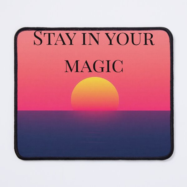 Item preview, Stay in Your Magic – Retro Sunset Motivational Poster | Aesthetic Positive Quote Wall Art designed and sold by Artisticos.