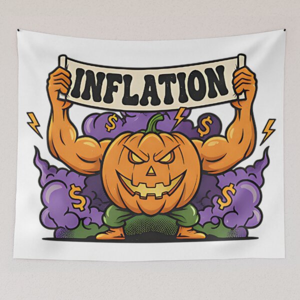 Item preview, Inflation Pumpkin Funny Halloween Gym Humor Design For Fitness Fans And Spooky Fall Lovers designed and sold by ArtDesignTp.