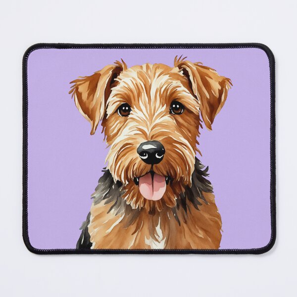 Item preview, Airedale Terrier Watercolor Puppy Dog (purple) designed and sold by Magnolia Valley Art.