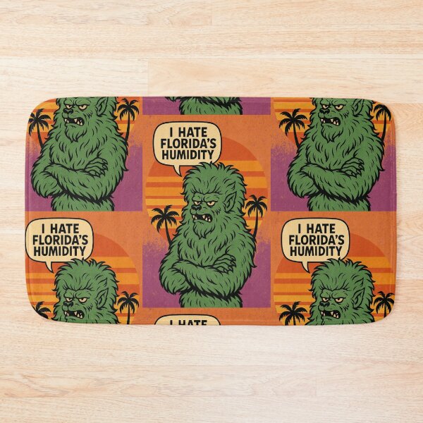 Item preview, Retro 1960s Comic Halloween Horror Art- Florida Werewolf (Lettering) “I Hate Florida’s Humidity” designed and sold by JacobKAurumhead.