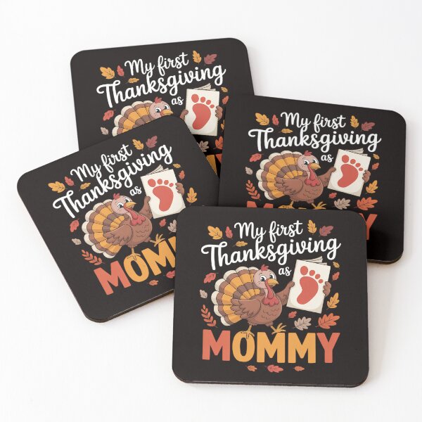 Item preview, My First Thanksgiving As Mommy Fall Leaves Turkey Family Fun designed and sold by Idarmotar.