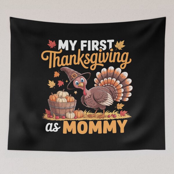 Item preview, My First Thanksgiving As Mommy Thanksgiving Turkey Family designed and sold by Idarmotar.