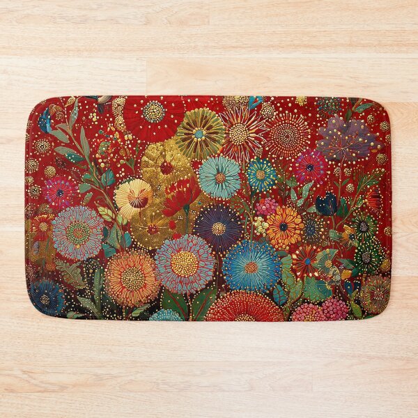 Item preview, Floral India Inspired Garden with Tropical Birds designed and sold by Neika Shimm Designs.