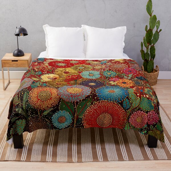 Item preview, Floral India Inspired Garden with Tropical Birds designed and sold by Neika Shimm Designs.