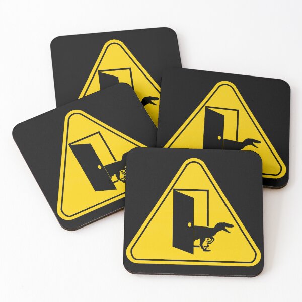 Item preview, WARNING: Velociraptors Can Open Doors designed and sold by Nocturnal0903.