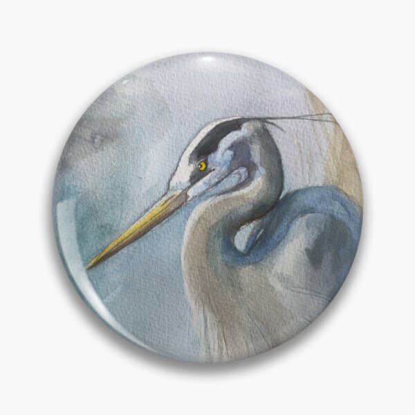Item preview, Silent Watcher – Watercolor Heron by Carlos Taylor Art designed and sold by Carlos Taylor.