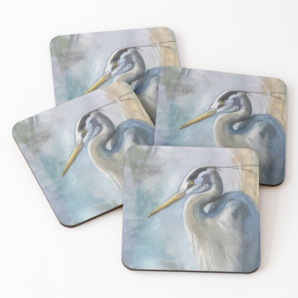 Item preview, Silent Watcher – Watercolor Heron by Carlos Taylor Art designed and sold by Carlos Taylor.