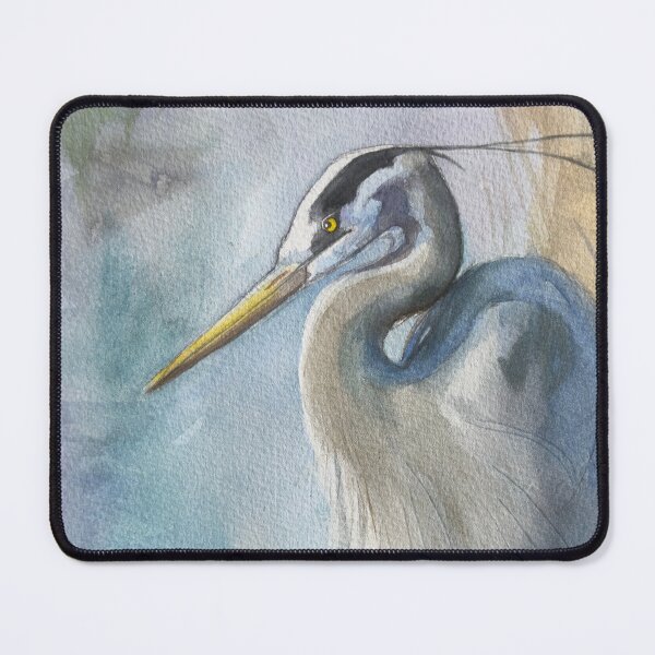 Item preview, Silent Watcher – Watercolor Heron by Carlos Taylor Art designed and sold by Carlos Taylor.