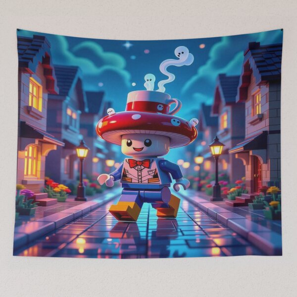Item preview, LEGO Mushroom Walk – surreal vibes & playful ghosts for lovers of whimsical fantasy & poetic fun designed and sold by FotoworldEdel.