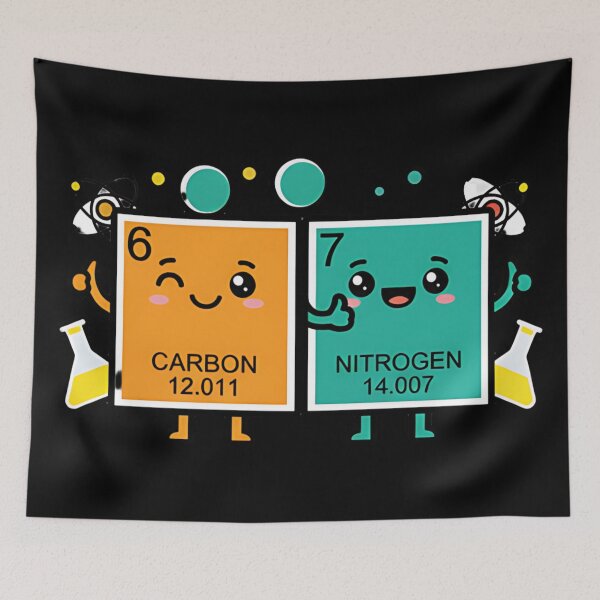 Item preview, Carbon And Nitrogen Cute Chemistry Elements Science Design For Nerdy Students And Teachers designed and sold by ArtDesignTp.