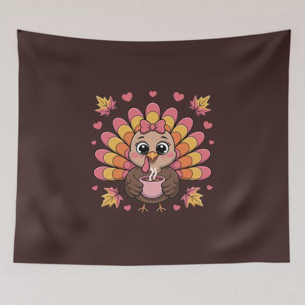 Item preview, pink kawaii thanksgiving turkey  designed and sold by jkrphoto.