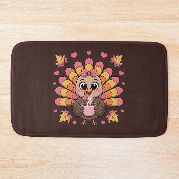 Item preview, pink kawaii thanksgiving turkey  designed and sold by jkrphoto.