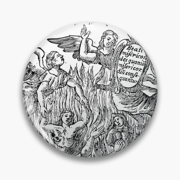 Item preview, Anime del purgatorio in black, Oval framed illustration designed and sold by ksillustrationart.