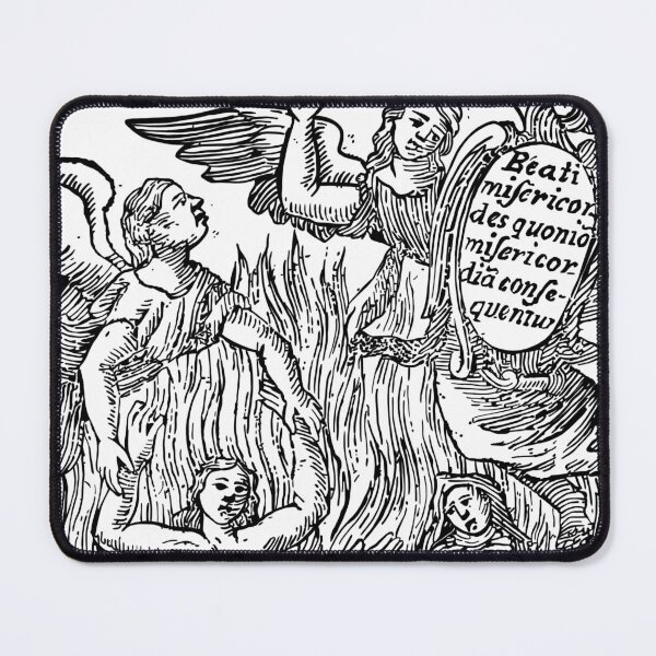 Item preview, Anime del purgatorio in black, Oval framed illustration designed and sold by ksillustrationart.
