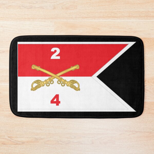 Artikelvorschau, Armee - 4. Schwadron - 2. Kavallerie-Guidon mit weißen Begrenzungen X 300 entworfen und verkauft von Military Insignia Products.