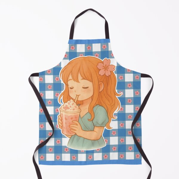 Item preview, Sweet Sakura Smoothie Girl – Cute Spring Aesthetic Illustration designed and sold by YourSweetJourney.