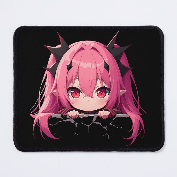 Item preview, Krul Tepes Seraph Of The End Chibi Peeking Pink Hair Red Eyes Anime designed and sold by TorbenKuhano.