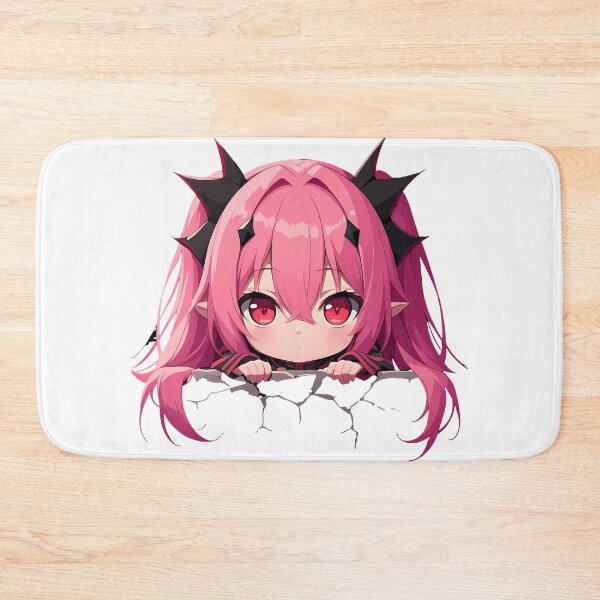 Item preview, Krul Tepes Seraph Of The End Chibi Peeking Pink Hair Red Eyes Anime designed and sold by TorbenKuhano.