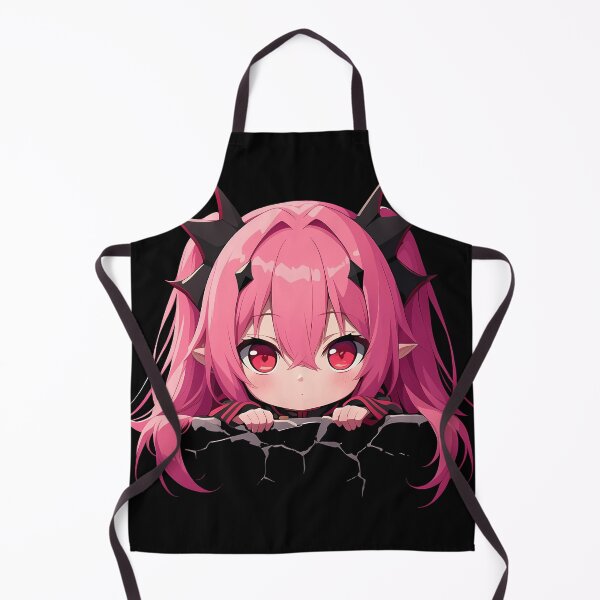 Item preview, Krul Tepes Seraph Of The End Chibi Peeking Pink Hair Red Eyes Anime designed and sold by TorbenKuhano.
