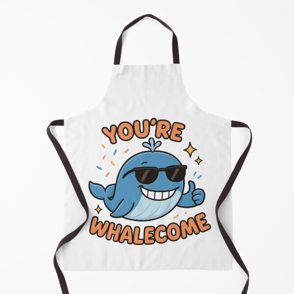 Item preview, You’re Whalecome: Funny Whale Pun Meme | Cute Ocean Thank You Design designed and sold by Sonic Nova Studios.