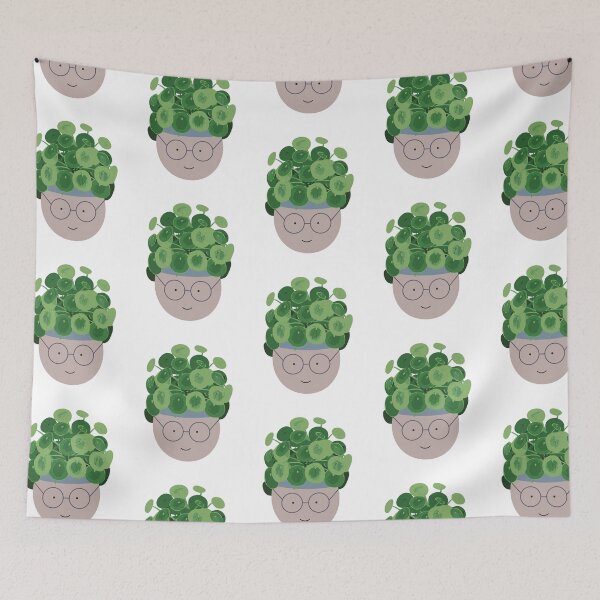 Item preview, Smiling Planter - Pilea Peperomioides (Chinese Money Plant) designed and sold by emiliapapaya.