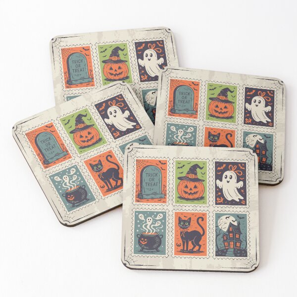 Item preview, Vintage Halloween Stamp Collection 2 designed and sold by Angry Swan Designs.