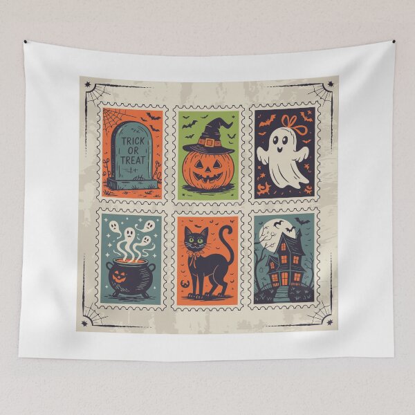 Item preview, Vintage Halloween Stamp Collection 2 designed and sold by Angry Swan Designs.