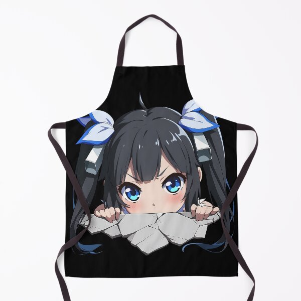 Item preview, Girl Hestia Danmachi Chibi Peeking Blue Eyes Twin Tails Anime designed and sold by TorbenKuhano.