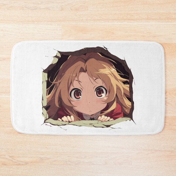 Item preview, Minori Kushieda Toradora Anime Curious Peeking From Circular Crack Chibi designed and sold by TorbenKuhano.