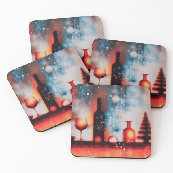 Item preview, 020 Festive Abstract Silhouette Scene designed and sold by nikoart001.