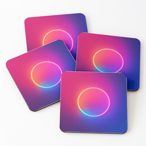 Item preview, Neon Glow Circle Abstract Art designed and sold by Health And Fitness Posts e-Store.