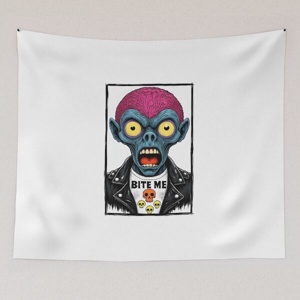 Item preview, "Bite Me" Punk Zombie Monster designed and sold by dreampik.