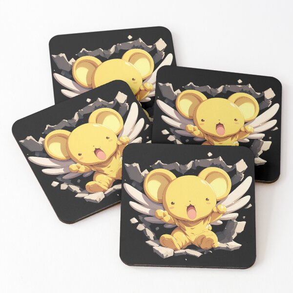 Item preview, Chan Kero Chan Cerberus Cardcaptor Sakura Peeking Flying Mouse Yellow Cute Anime designed and sold by TorbenKuhano.