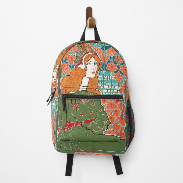 Item preview, Vintage Lady illustration. Red Hair. Green Dress. Flowers. designed and sold by Shoot-The-Moon.