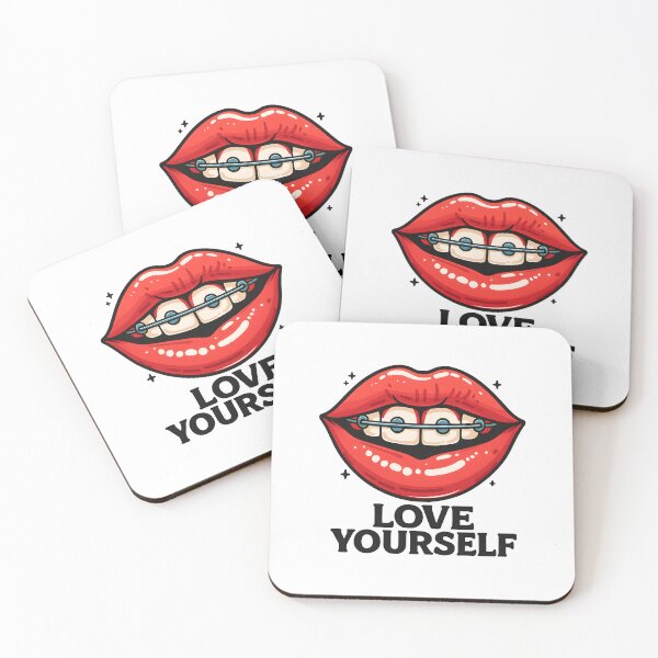 Item preview, Love Yourself" Red Lips with Braces designed and sold by dreampik.