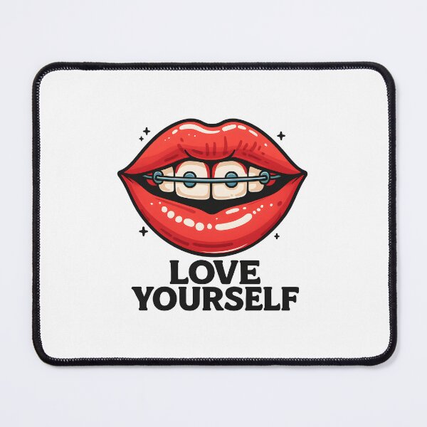 Item preview, Love Yourself" Red Lips with Braces designed and sold by dreampik.