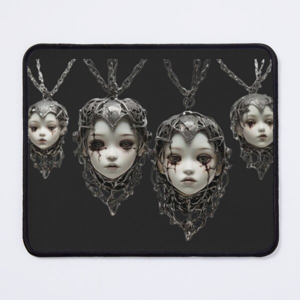 Item preview, Creepy Doll Head Necklace – Gothic Halloween Statement Jewelry designed and sold by Antik by Schulz.